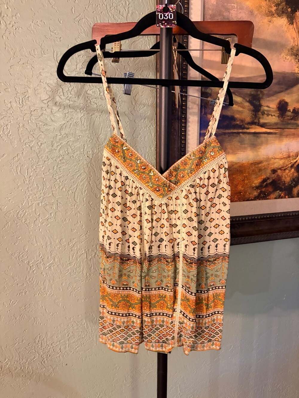 NWT NKN Nekane Sleeveless Floral Border Print Cami Tank Top
